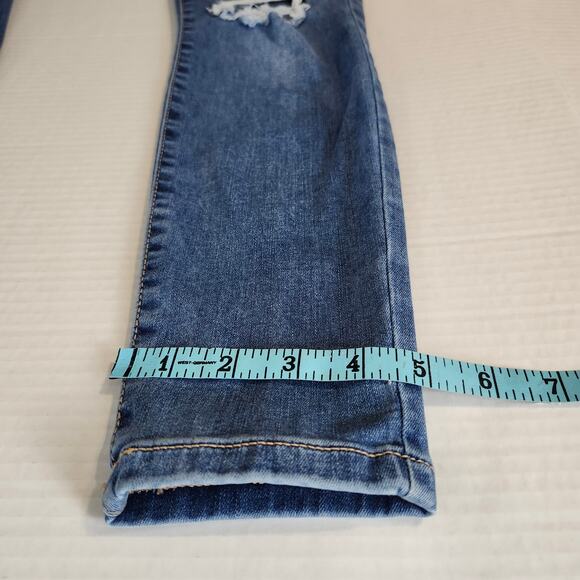 Celebrity Pink Junior's Distressed Skinny High Waist Jeans Size 5 Stretch - Picture 13 of 13